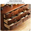Buffet d'appoint en bois manufacturé rétro brun-458659399