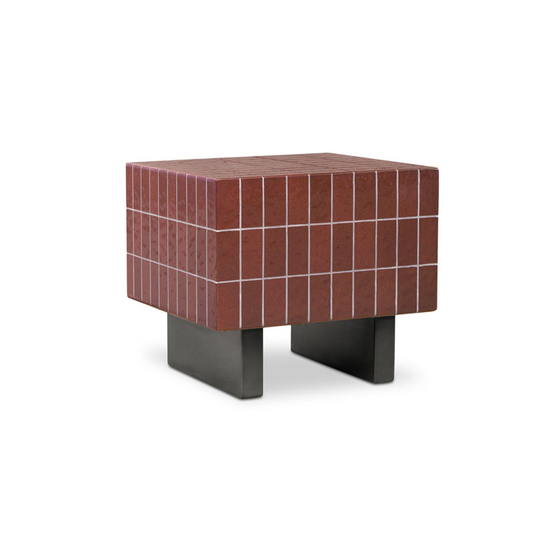 Farren Outdoor Side Table Brown, Brown