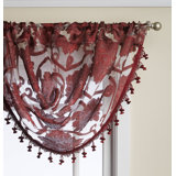 Kelliher Floral Scalloped 57'' W Window Valance