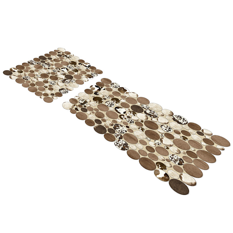Ensemble de tapis de bain Premium (2 pièces), brun | 100% polyester, 1,5 lb | 19,7 po x 23,6 po et 23,6 po x 39,4 po | Antibactérien, antidérapant, lavable à la machine à 30 ° C | Idéal pour le confort et la sécurité luxueux de la salle de bain
