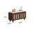 Solid Wood Shoe Storage Bench with Seat Cushion-111620175