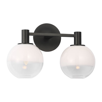 Sean Lavin Torian Bathroom Bedroom Wall Fixture With Milk Clear Glass Mix Shade