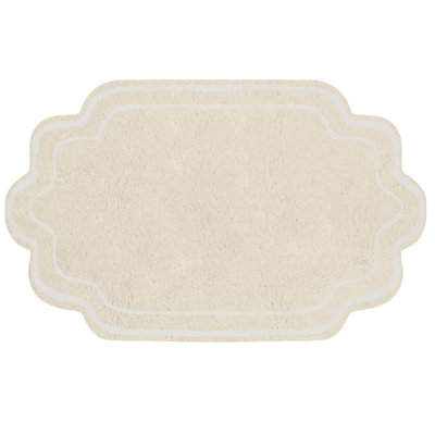 Dobrinka Bath Rug Plush 100% Cotton Mat, Unique Design, Absorbent, Quick Dry