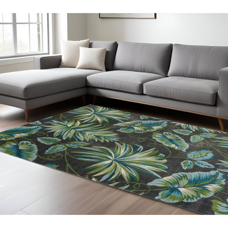 Tapis noir / vert Heike