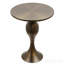 Table d'appoint contemporaine 24 po en bronze doré mat