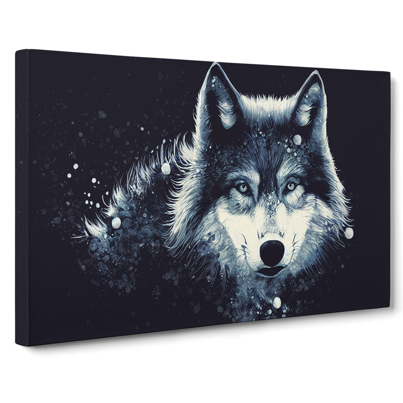 Wolf Splatter - Wrapped Canvas