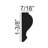 RPS-0282 1.38'' H x 96'' W x 0.44'' D Urethane Chair Rail