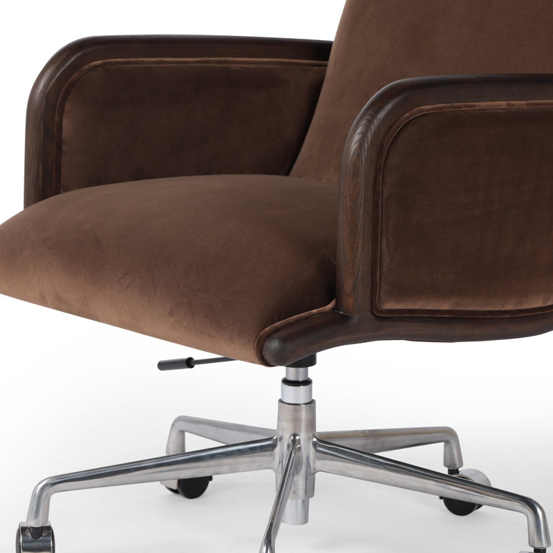 Samford Velvet Task Chair, Brown