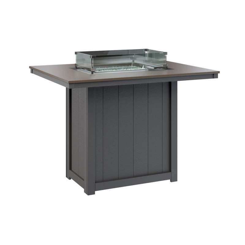 Foyer de table berlinois Donoma, Bronze martelé avec base gris fumée, H 39 po x l 41 po x P 54 po