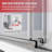 UKS04 56 to 60 in. x 66 in. H Frameless Single Sliding Shower Door with U-Chanel and 3/8 in. (10mm) Clear Glass in Chrome-125096525-125096519