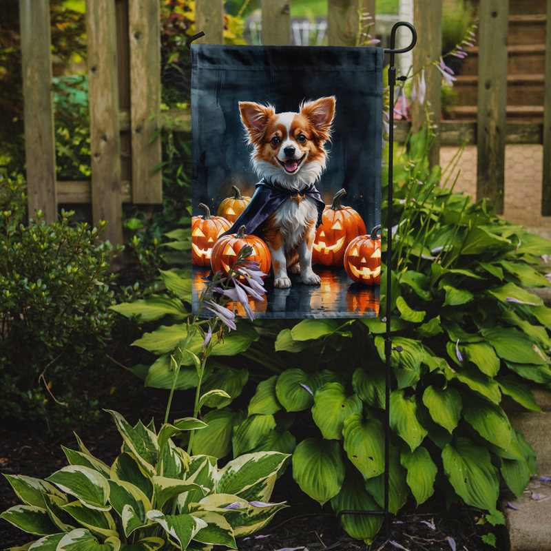 Drapeau de jardin chiot Halloween, Papillon