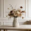 Vase décoratif en céramique blanche, joli petit vase à fleurs blanches pour la décoration intérieure, vases décoratifs en céramique de style bohème d'inspiration nordique moderne