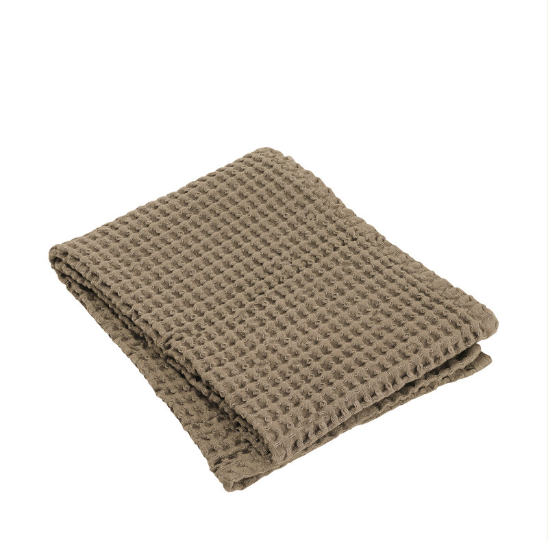 CARO Jumbo 100% Cotton Waffle Bath Towel, Tan