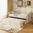 Daybed With Trundle,  Daybed With 2 Storage Drawers, Wooden Sofa Bed With Upholstered Button Tufted Backrest For Living Room, Bedroom, Guest Room-1283946735