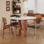 Table de salle à manger blanche et noyer-879322585