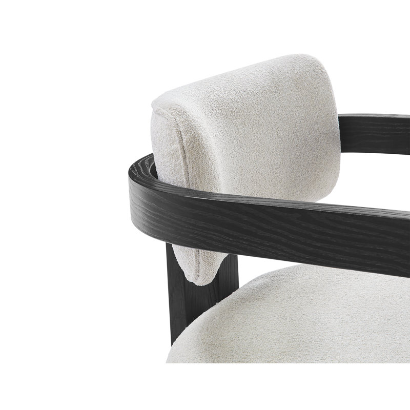 Chaises d'appoint rembourrées en bois de 19 po Abilene , Noir