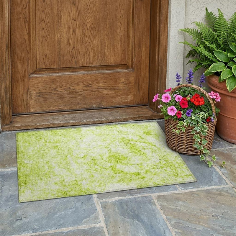 Tapis extérieur lavable antidérapant 2 pi x 3 pi vert lime