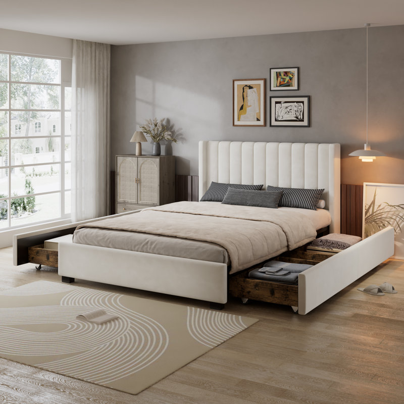 Metal Storage Bed, Double (4'6)