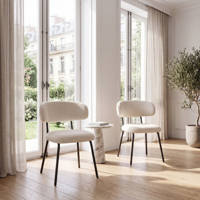 45 cm H Boucle Side Chair