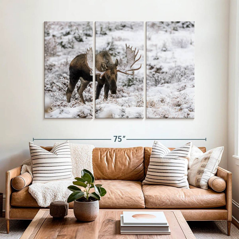 Alaskan Winter Moose, 42" H x 65" W