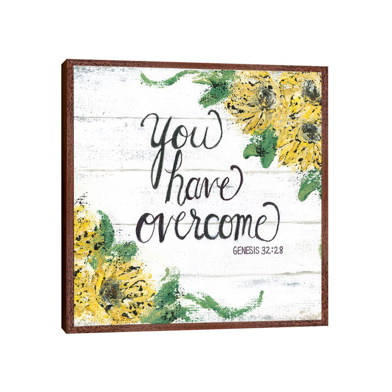 Overcome 1 Piece Wall Art on Canvas, 93.98 cm H x 93.98 cm W, Classic Brown Wood Framed