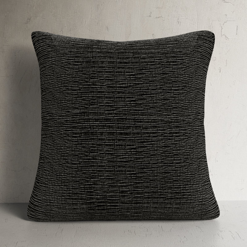 Edan Textured Reversible Pillow Cover & Insert, Rectangle 16"H x 26"W, Navy, Down