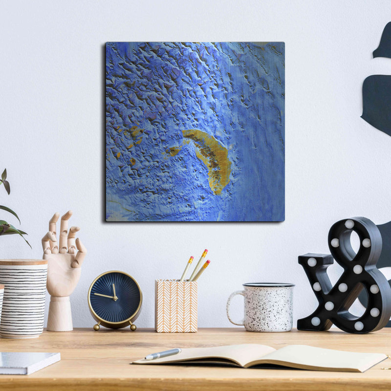 Art mural en métal Brayden Studio® «Earth as Art: Sand Waves», H 12 po x l 12 po
