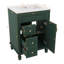 Ensemble de meuble-lavabo autoportant contemporain 24 pouces avec lavabo et deux tiroirs de rangement réglables pour les petites salles de bain-1501833616