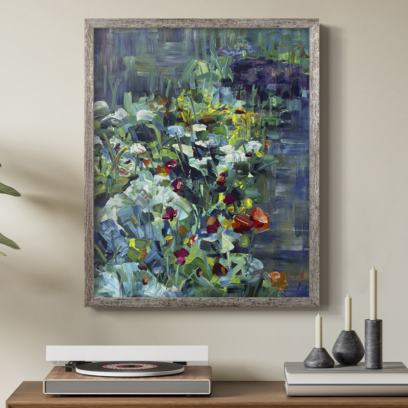 «Lots of Love in the Garden», reproduction encadrée - bois massif