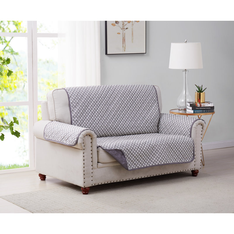 Housse pour causeuse à coussins carrés/rectangulaires, Ferronnerie grise