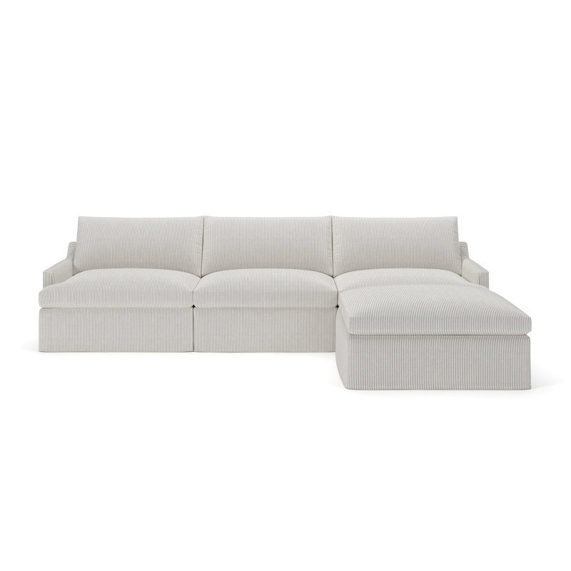 Wrenley 4-Piece Slipcovered Modular Sectional, Cruise Adrift