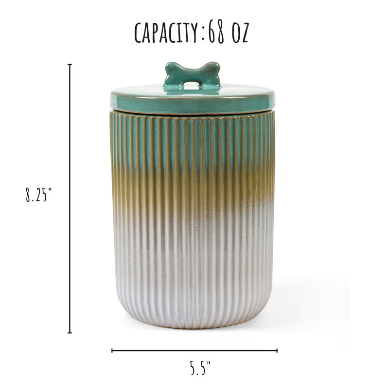 Pot à friandises en céramique Skandi, Vert