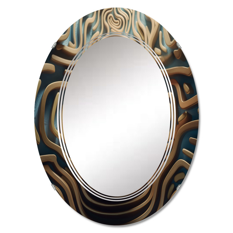 Percia - Miroir mural moderne ovale, 30 po x 20 po
