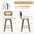 Adianey Swivel Upholstered Rattan Back Counter & Bar Stool-32657585-29158841-39497086