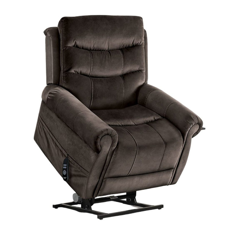Fauteuil relevable de style transitionnel gris foncé