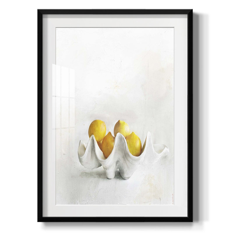 Citrons - impression encadrée, H 25,5 po x l 17,5 po, Noir