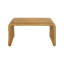 Table basse carrée en rotin tissé, naturel