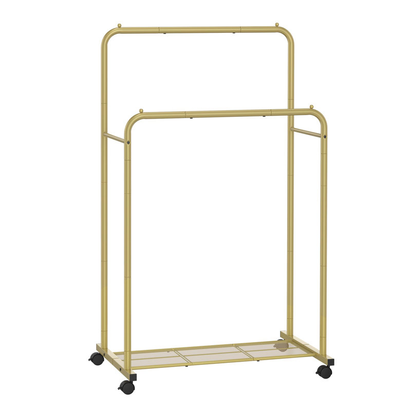 35.79'' Steel Rolling Clothing Rack