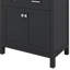 Meuble-lavabo avec lavabo en céramique, armoire de salle de bain simple moderne avec 2 portes et une tablette