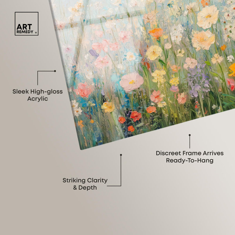 Art floral coloré Soft Art Flora II par Art Remedy, prêt à être accroché, H 16 po x l 24 po