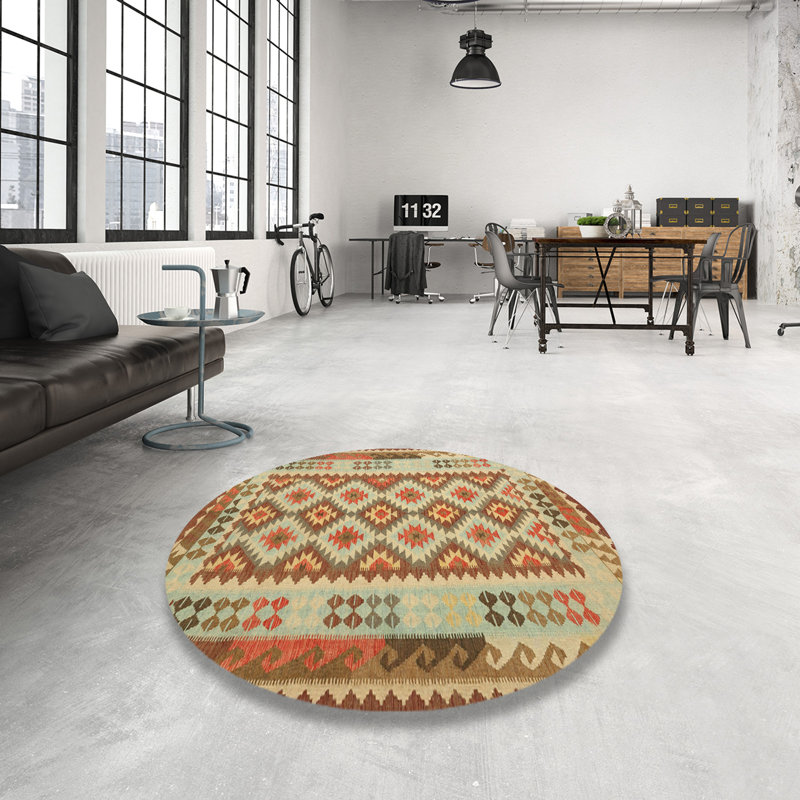 Southwestern Indoor Rug, Round 7'