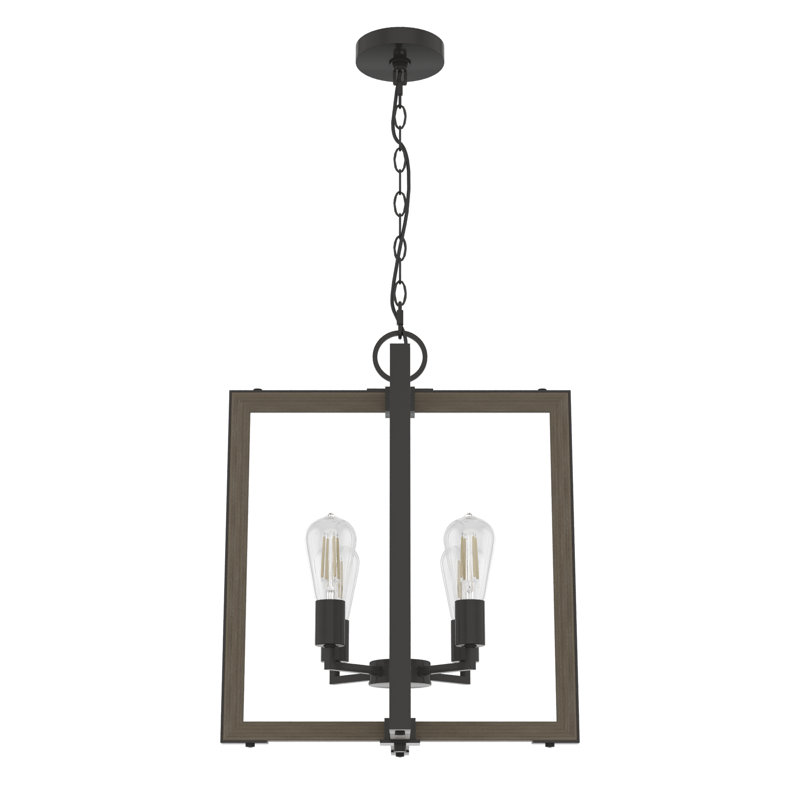 Woodburn 4 Light 18 Inch Pendant Ceiling Light Fixture, Noble Bronze