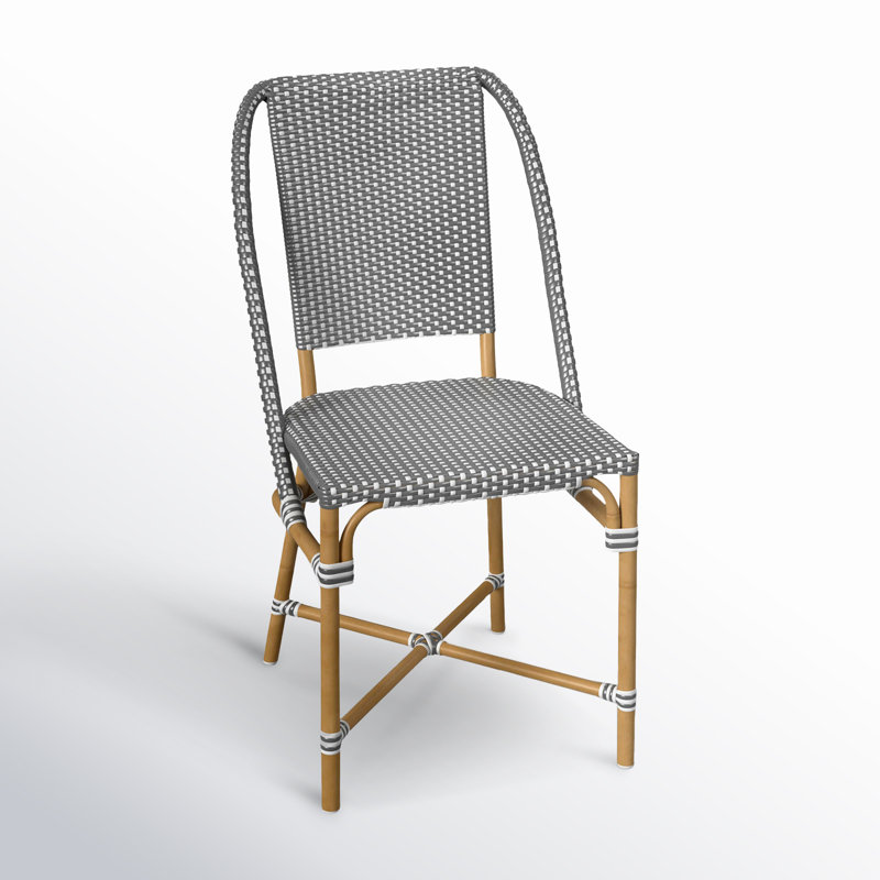 Tobias Outdoor Rattan Dining Chair, Gray/White