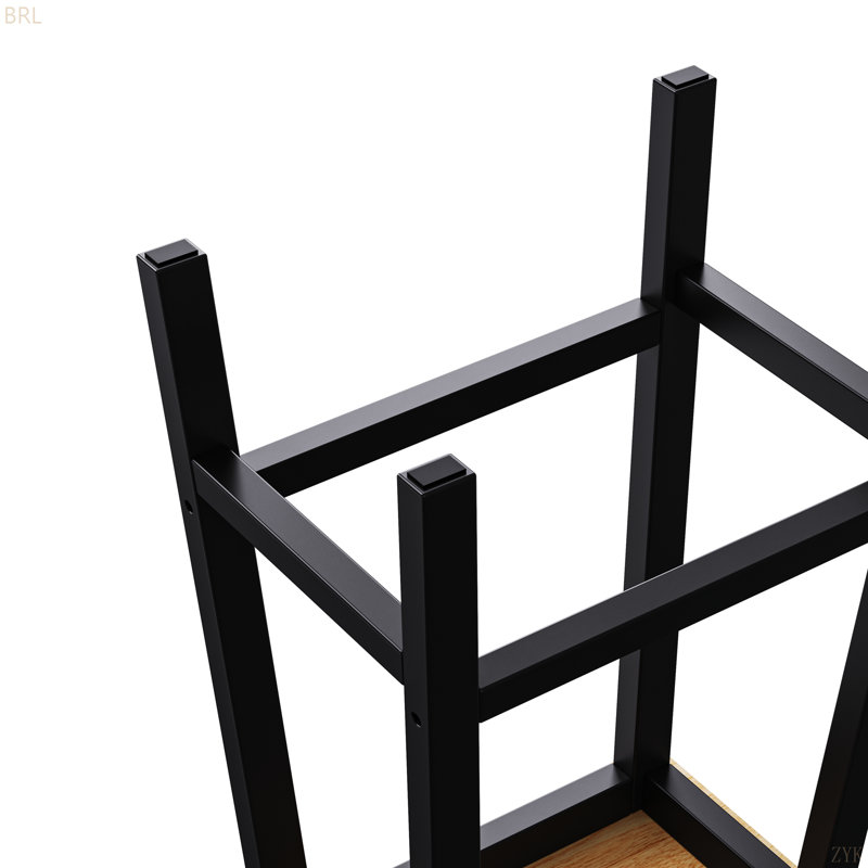 Tabourets de bar en bois massif (pas cher en fer), ensemble de 2 chaises de bar de 25,6 po de hauteur, tabourets de comptoir de cuisine avec repose-pieds, tabourets de ferme pour la salle à manger, cuisine, comptoir