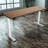 Skyscraper Electric Height Adjustable Standing Desk, Dual Motor and Digital Control with Memory, 72x24, Walnut Block Top with White Frame-765077067-765077061