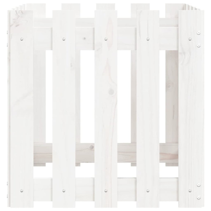 Nabeela Wood Planter Box, 50cm H x 50cm W x 50cm D, White