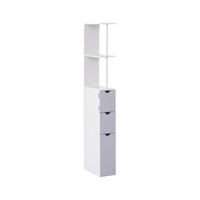Solid Wood Freestanding Linen Cabinet