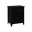 Table d'appoint avec rangement et placage noir - Conception simple pour l'intérieur de la maison