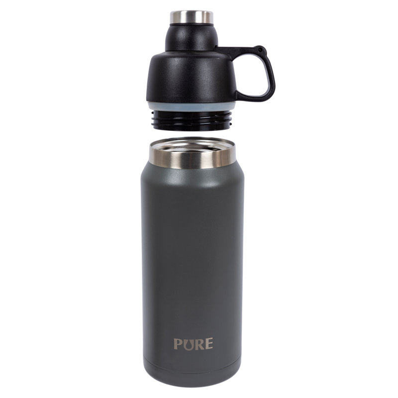 Grande tasse de voyage en acier inoxydable 43 oz de marque thermo-cantine, Gris