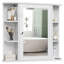 Armoire de salle de bain avec miroir et amplement de tablettes de rangement-1851266358